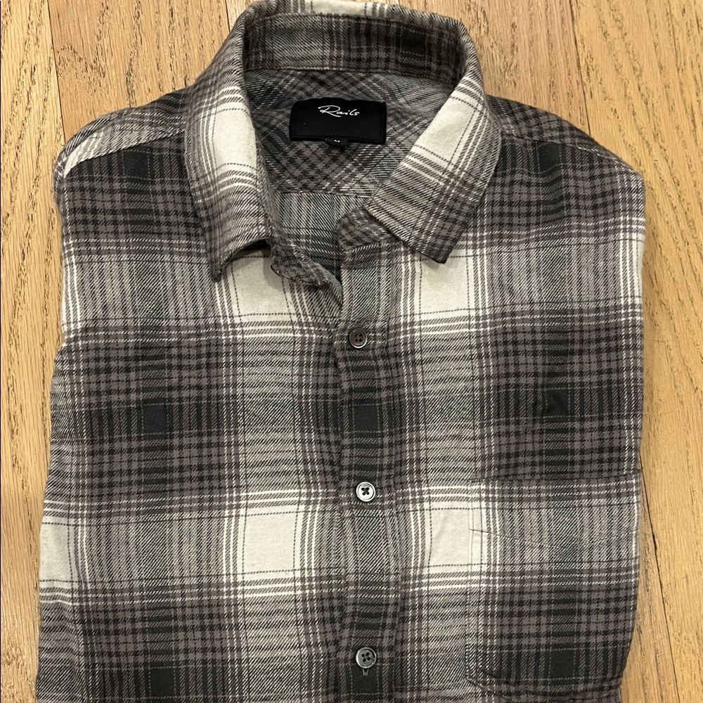 Rails Plaid Gray Men's Flannel Shirt